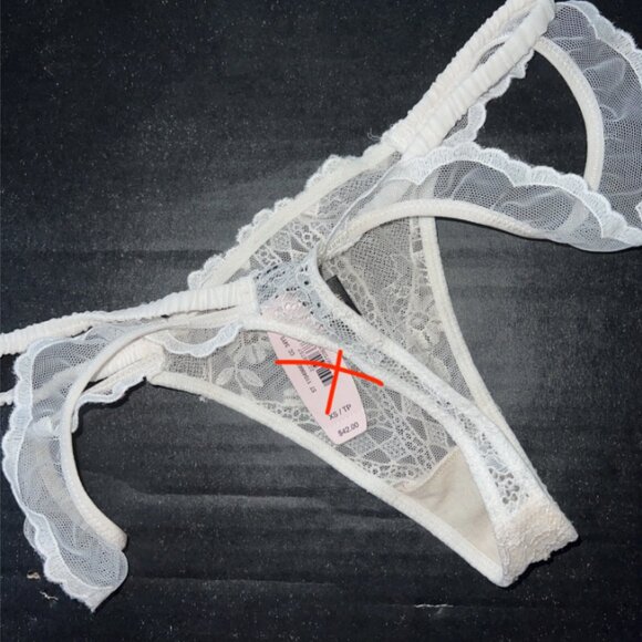 Victoria’s Secret Ivory White Beaded White Wedding Thong - Picture 12 of 15